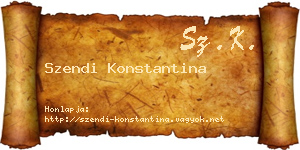 Szendi Konstantina névjegykártya